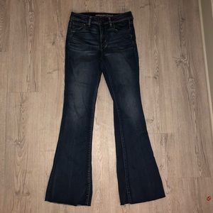 American Eagle dark wash flare denim jeans